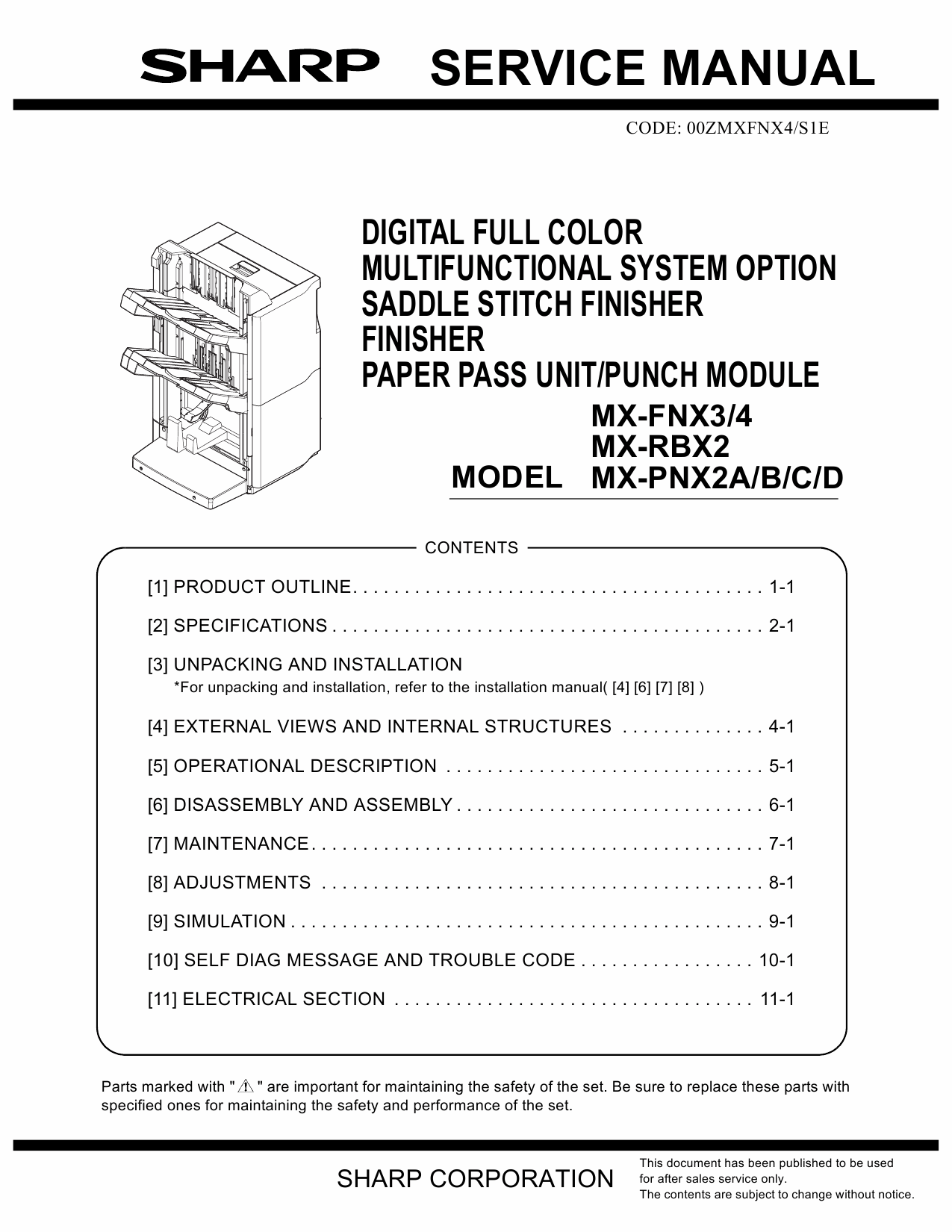 SHARP MX FNX3 FNX4 PNX2 RBX2 Service Manual-1